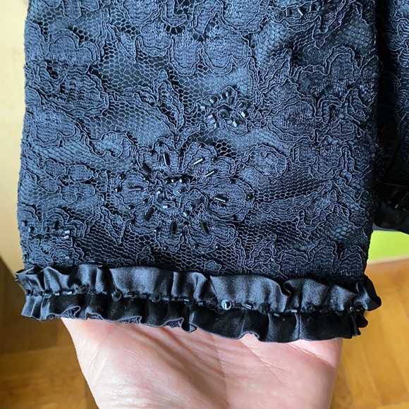 Sandra Darren Satin Lace Evening Jacket - Picture 9 of 15